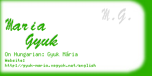 maria gyuk business card