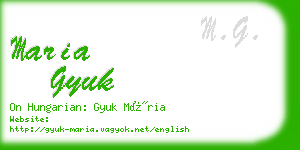 maria gyuk business card